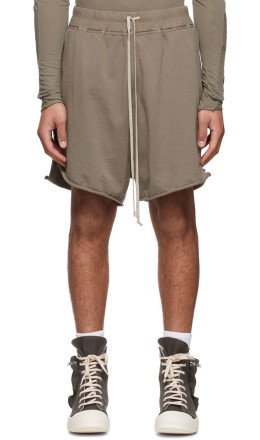 Rick Owens Drkshdw - Taupe Organic Cotton Shorts