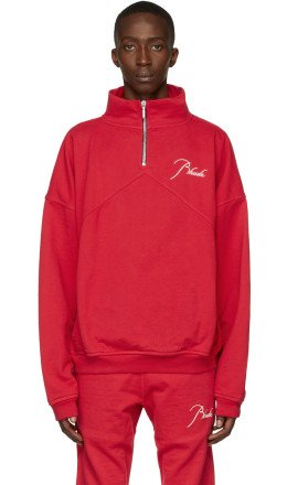 Rhude - Red Quarter Zip Sweater