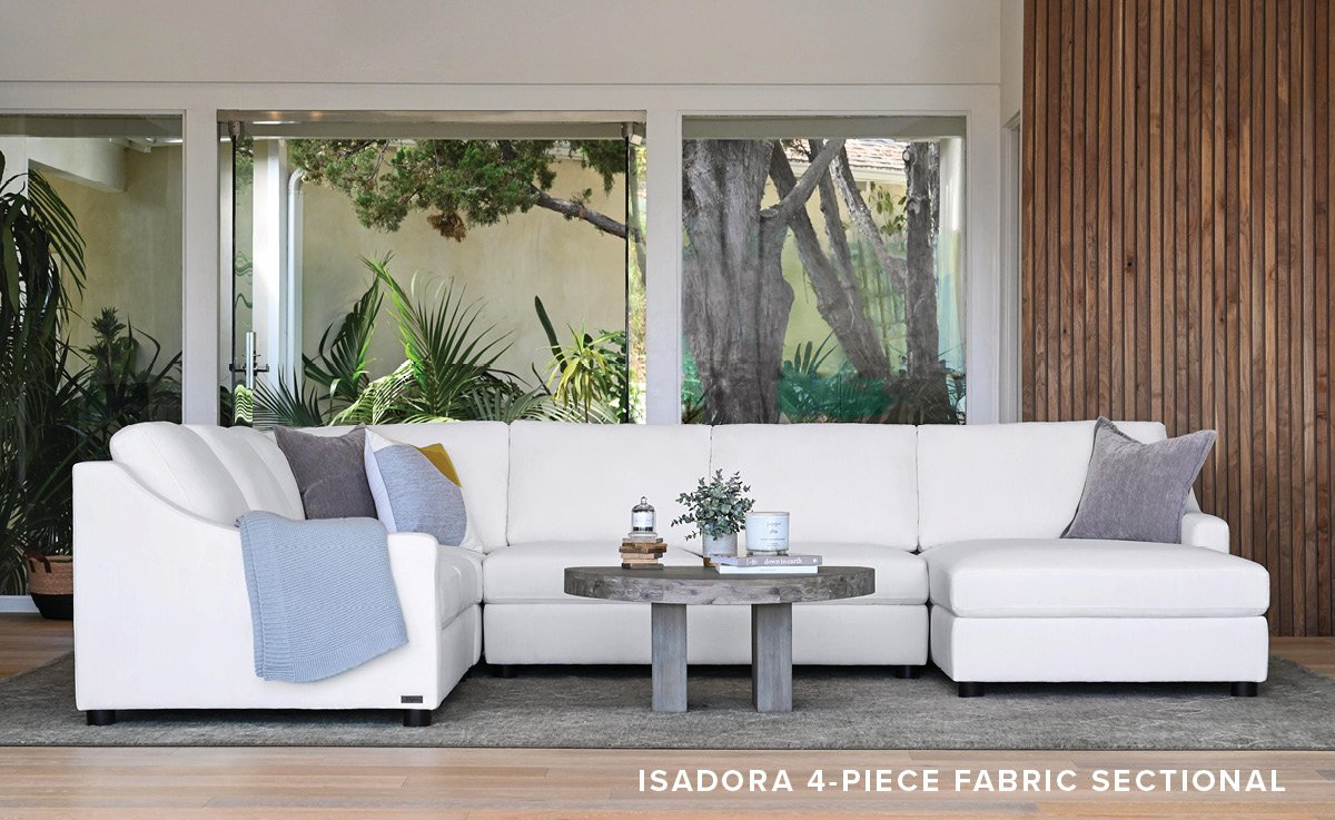 Isadora 4-piece Fabric Sectional