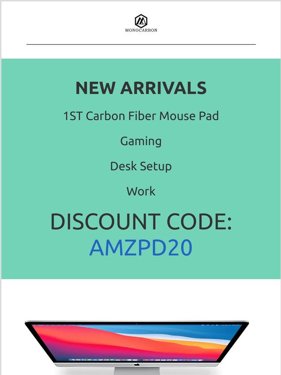 Discount from MONOCARBON & Biggest Carbon Fiber Mouse Pads Released
