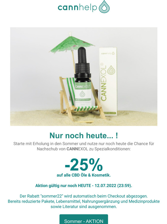 Re: Starte mit CANNEXOL in den Sommer