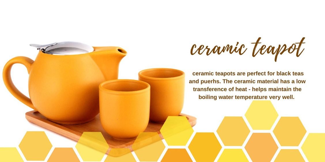 just add honey ceramic teapot