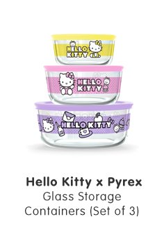 Hello Kitty x Pyrex Glass Storage Containers