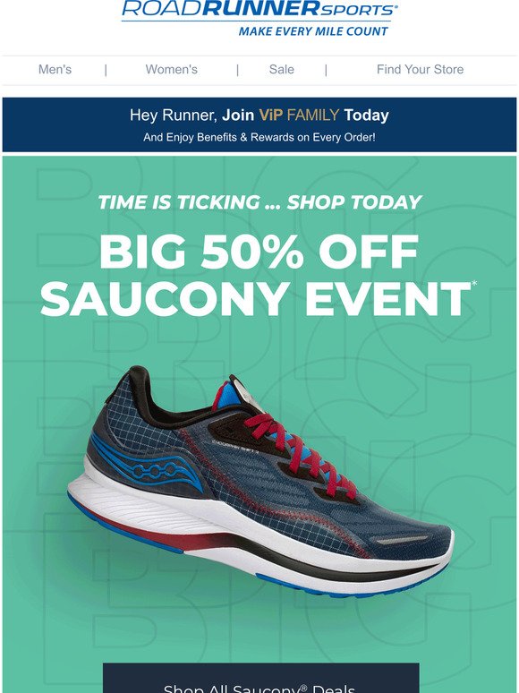 It’s On. The Big Saucony 50% Off Event!