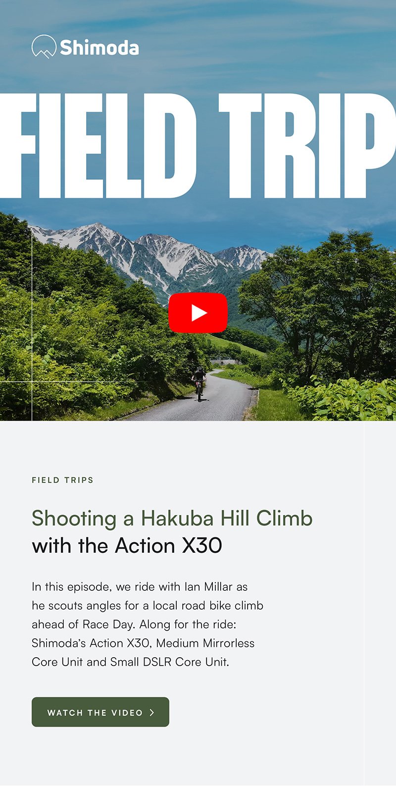 Shooting a Hakuba Hill Climb with the Action X30. Watch the Video.