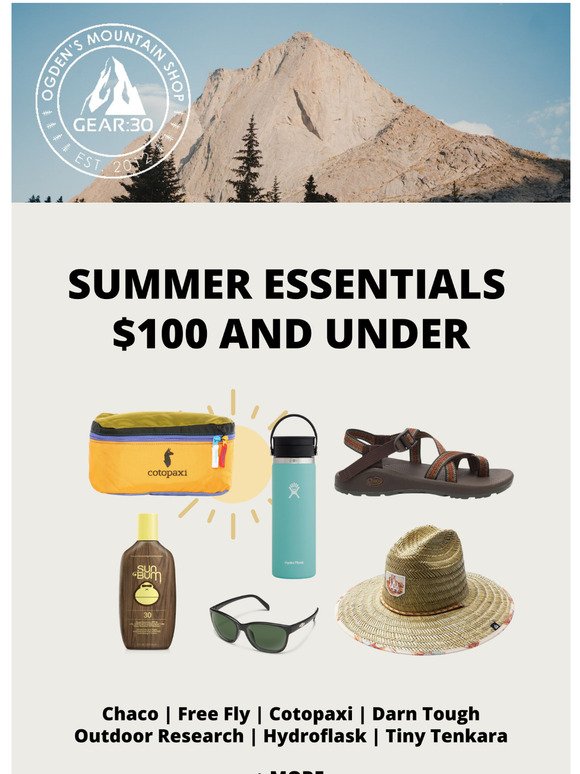 Essential Summer Gear: $100 & Under