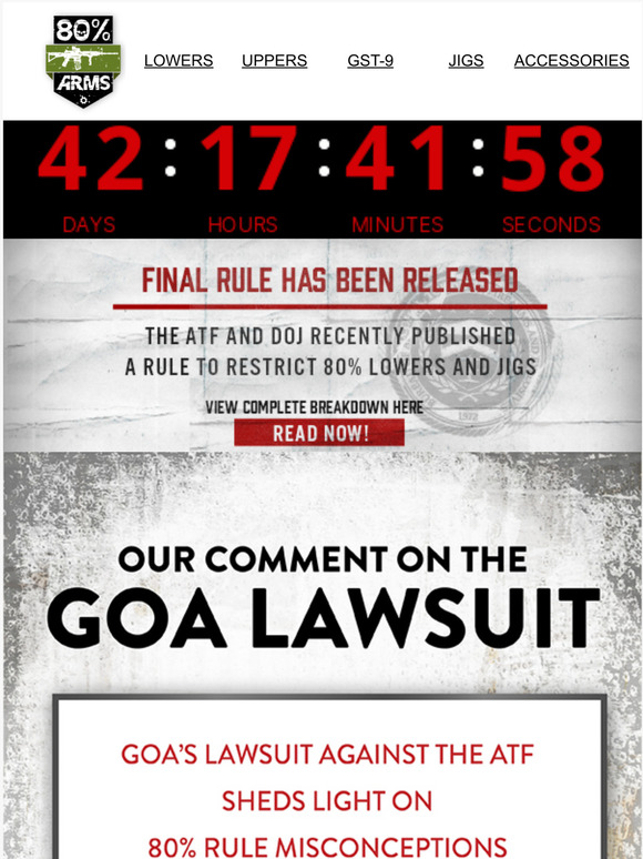 Our Comment on GOA Lawsuit