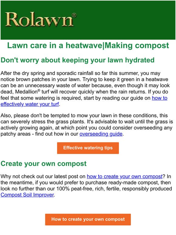 Summer update: from lawn care in a heatwave to composting advice