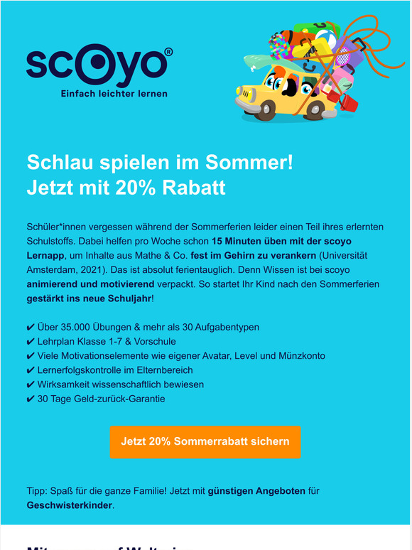 🏕️ Ihr Kind auf Weltreise – mit scoyo im Sommer schlau spielen