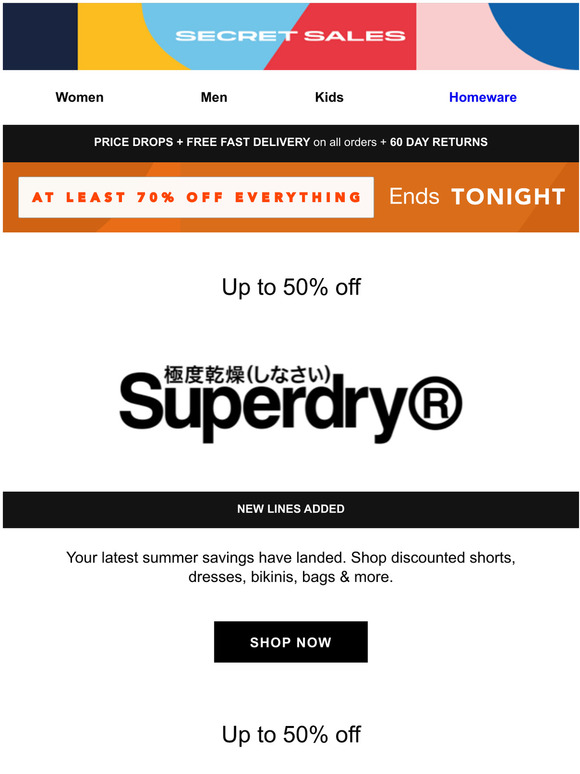 secret sales superdry