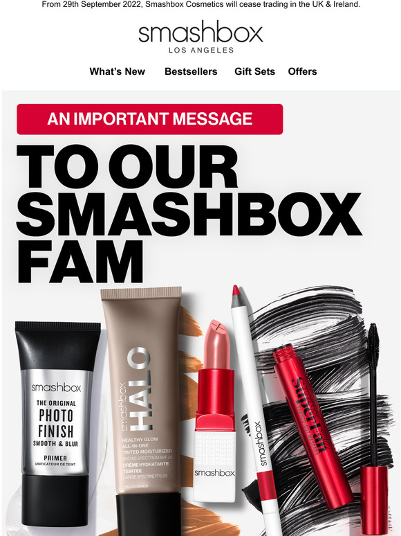 An important message to our Smashbox fam