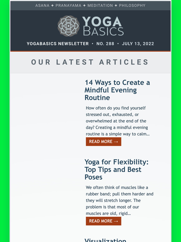 Yoga Basics News #288 • July 13, 2022