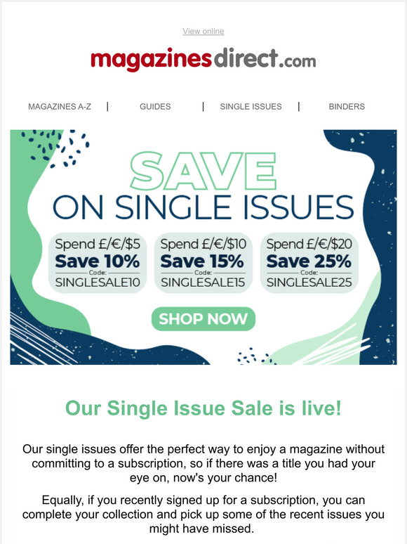 Magazines Direct Single Issue Sale Now Live! Take A Look... Milled