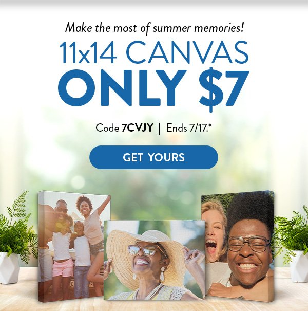 Make the most of summer memories! | 11x14 Canvas Only $7 | Code 7CVJY | Ends 7/17.* | Get Yours