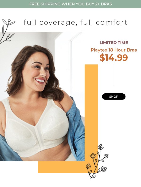 $14.99 Playtex 18 Hour Bras for Limited Time