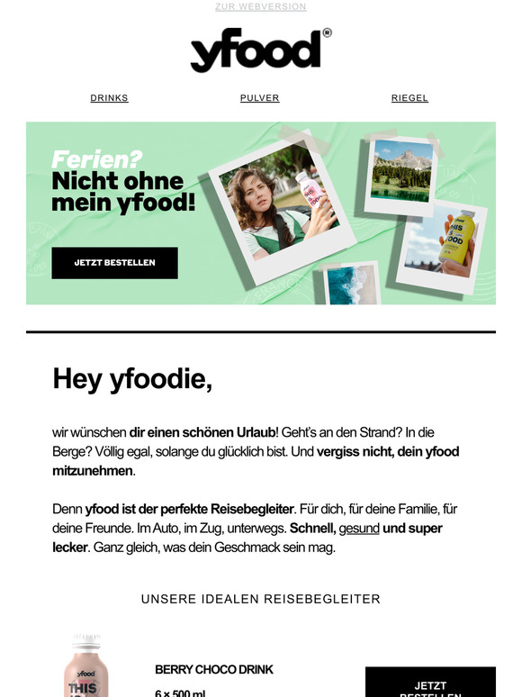 🌞🏖️ Ferien? Warte! Nimm dein yfood mit.