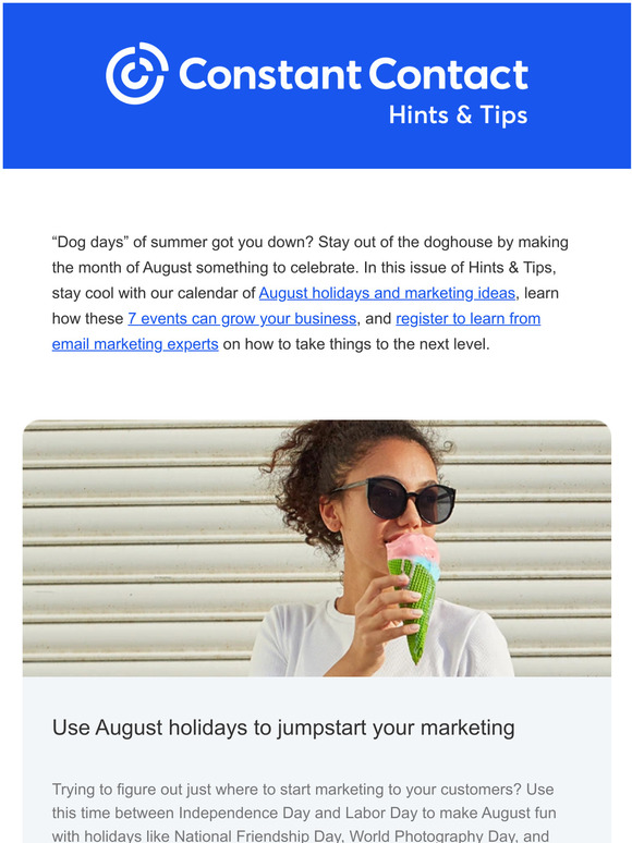 August Holidays and Marketing Ideas - 2022