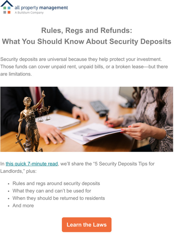 All Property Management Get the dos and don’ts of security deposits