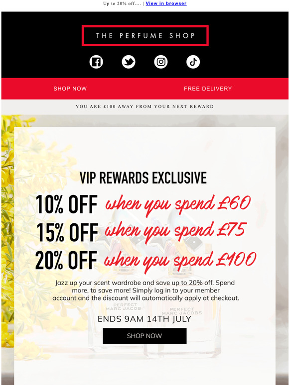 The Perfume Shop Email Newsletters Shop Sales Discounts and