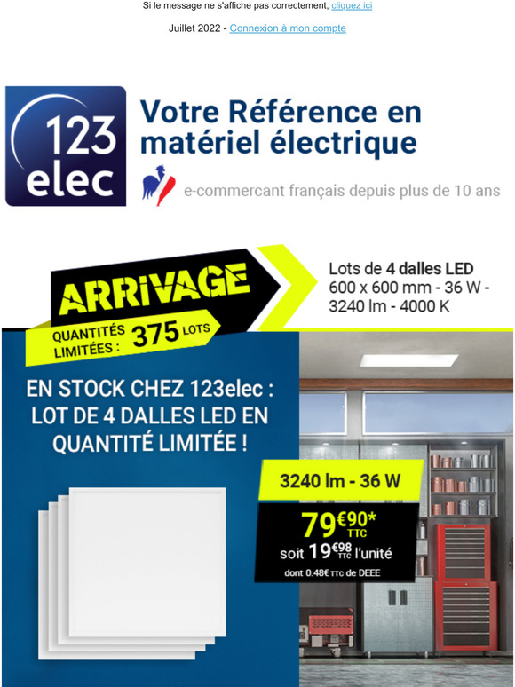 Arrivage de dalles LED : vos éclairages à prix mini !