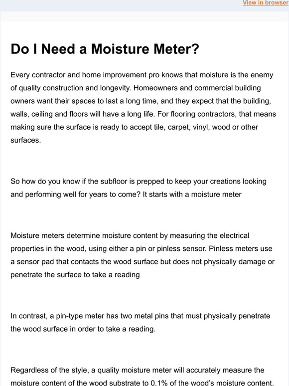 Hi, do you need a moisture meter?