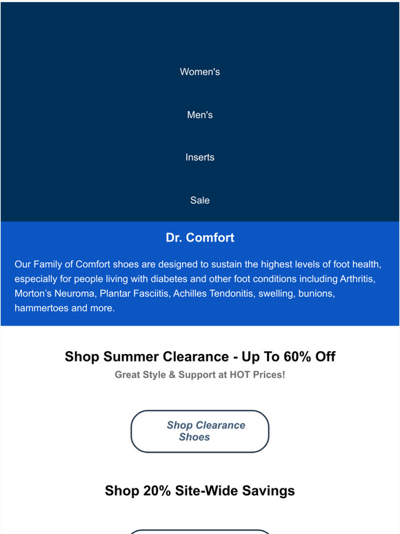 Dr. Comfort Summer Clearance Sale Save up to 60 On Select Clearance