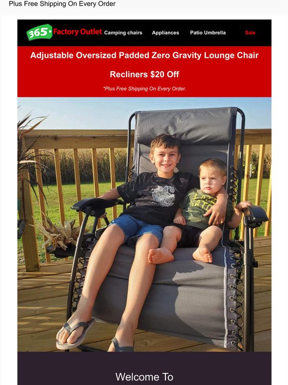 Summer Blowout Sale is LIVE! Zero Gravity Lounge Chair $20 Off!