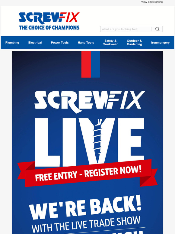 Screwfix SCREWFIX LIVE is BACK! Milled
