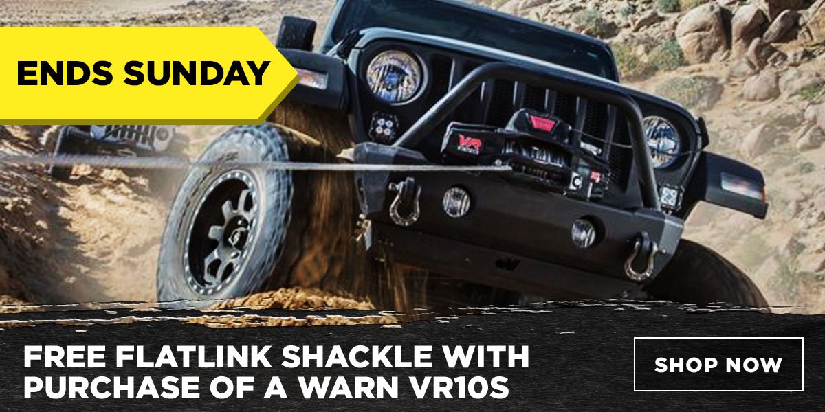 Free FlatLink Shackle with Purchase of A Warn VR10S