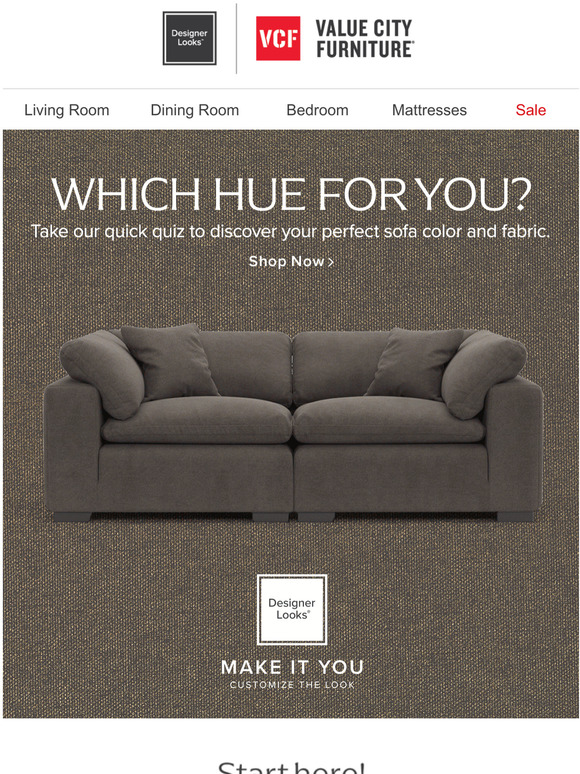 Value City Furniture QUIZ time! What color should your sofa be? Milled