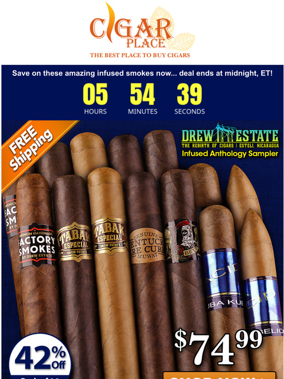 cigarplace FINAL HOURS! Save 42 on the Drew Estate Infused Anthology