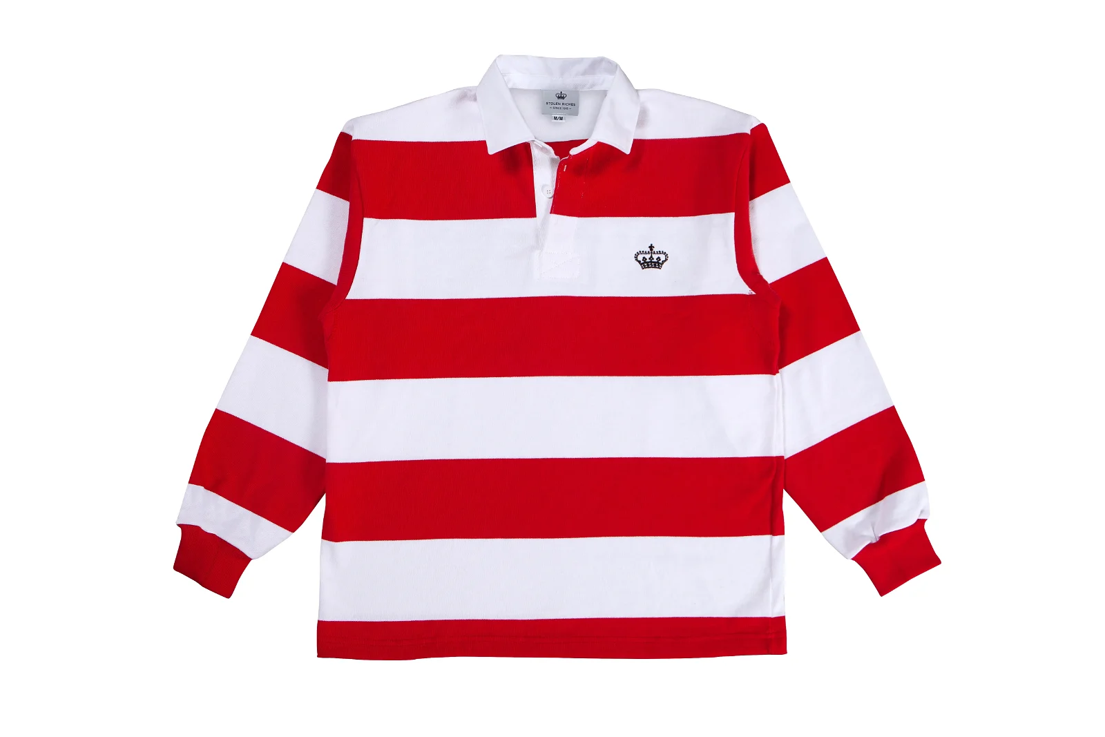 Red and White Stripe Rugby Shirt