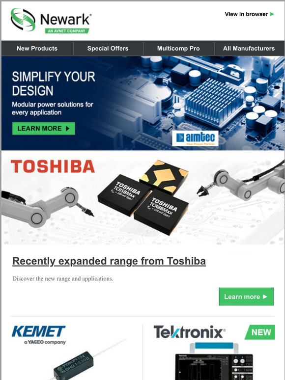 Selection of recommended electronic components, offers & more