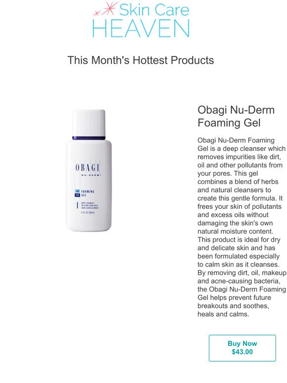 Obagi Nu-Derm Foaming Gel and more products you're sure to love