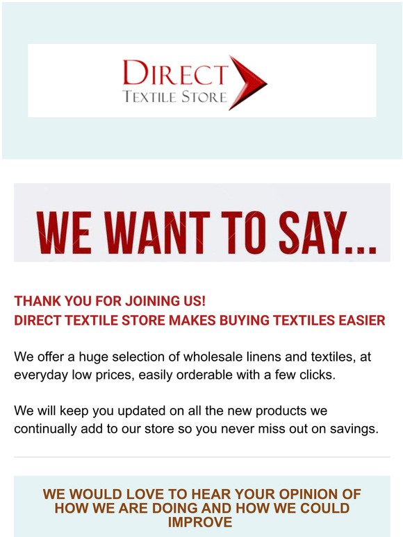 Direct Textile Store Thank you for joining Milled