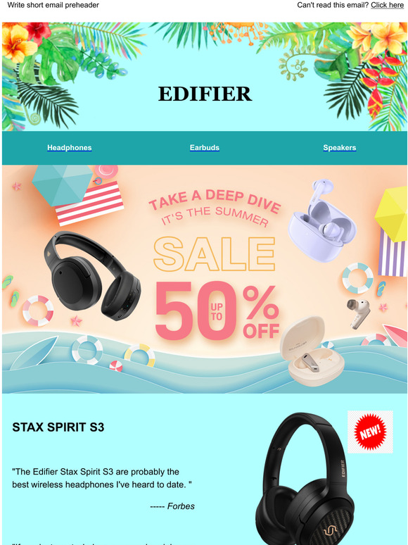 Biggest Summer Sale Is On! Don't Miss Edifier's Up to 50% OFF Audio Deals!!