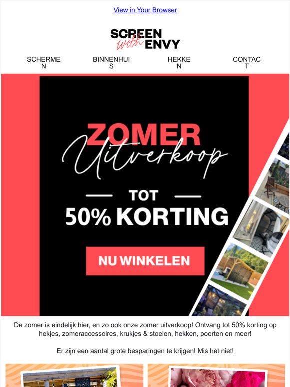 Tot 50% korting in onze zomer uitverkoop!