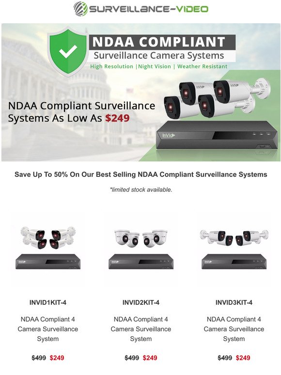 NDAA Compliant Camera Systems Up to 50% Off 😎