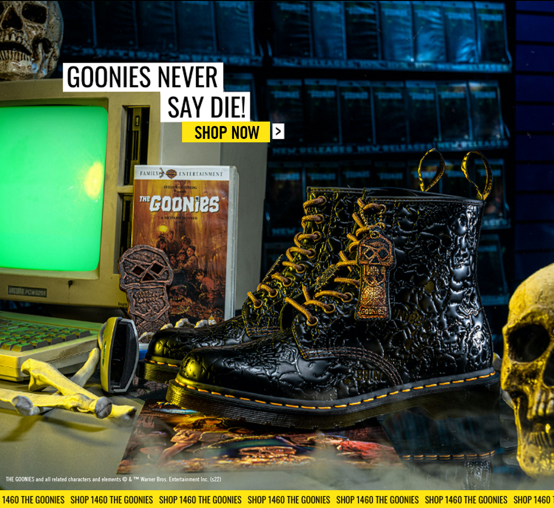 Dr Martens x WARNER BROS. STUDIO 1460 GOONIES★コレクション Dr. Martens x Warner Bros WB Studio Collection 1460 The