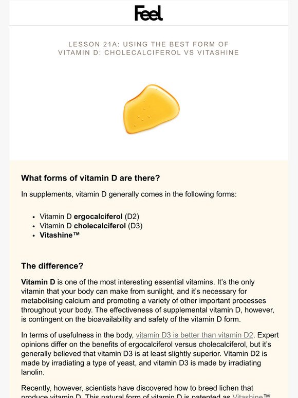 Using the Best Form of Vitamin D: Cholecalciferol vs Vitashine