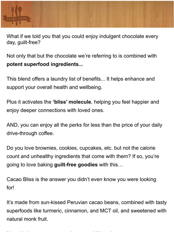 PaleoPlan Chocolate that’s good for your health? Milled