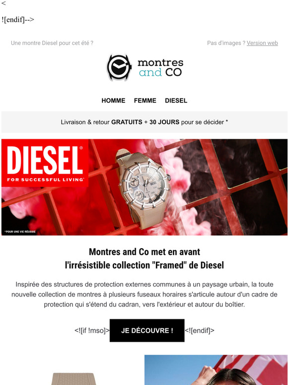 ⌚ Découvrez la collection "Framed" de Diesel