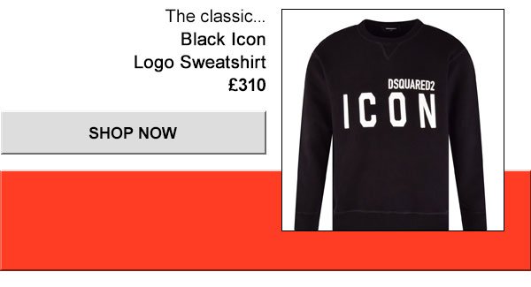 The classic Black Icon Logo Sweatshirt £310. Shop Now
