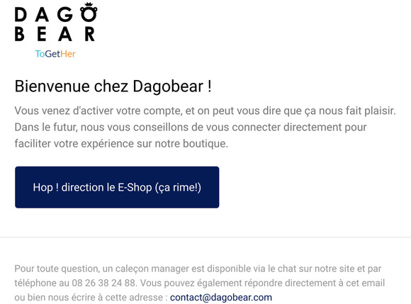 Confirmation de votre compte