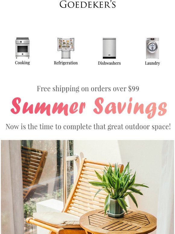 Our Summer Savings event starts now!