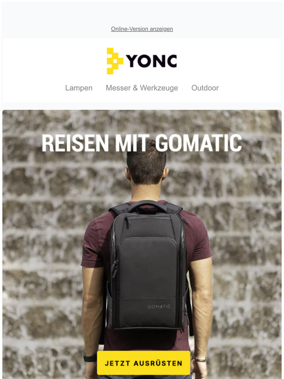 🎒 Reisen mit Gomatic