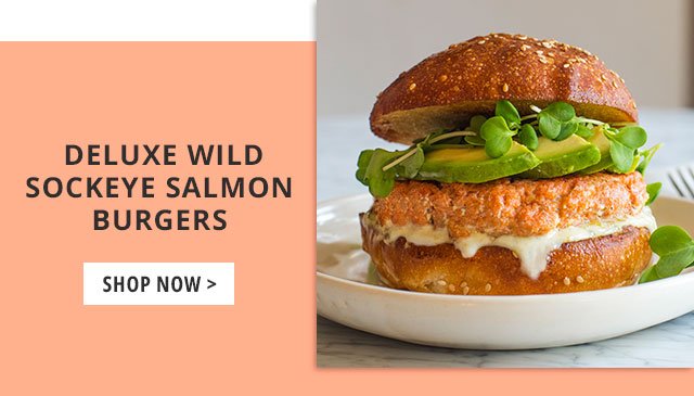 Deluxe Wild Sockeye Salmon Burgers