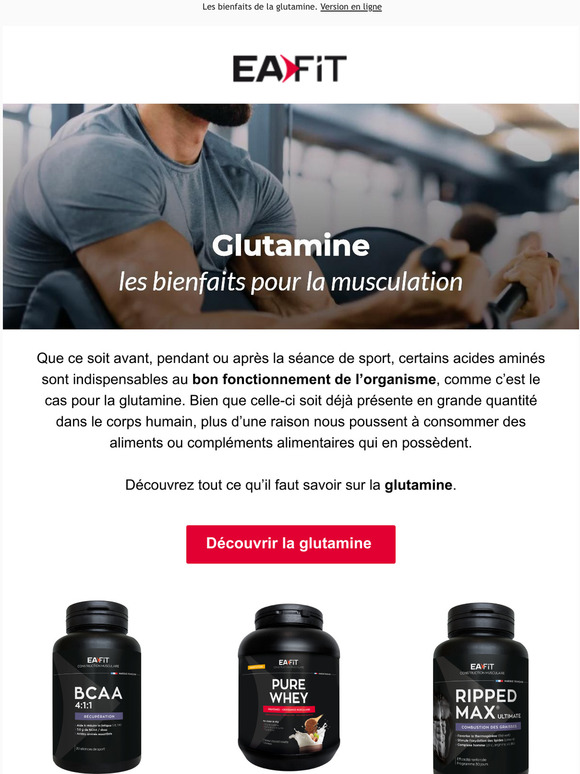 EA FIT 💪[ARTICLE] Les bienfaits de la glutamine pour la musculation