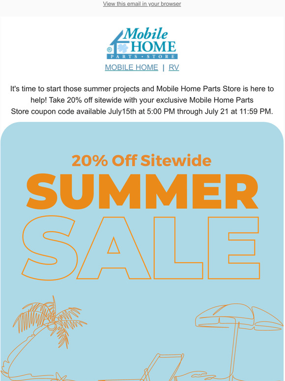 Mobile Home Parts Store Mobile Home Parts Store Summer Sale 20 Off