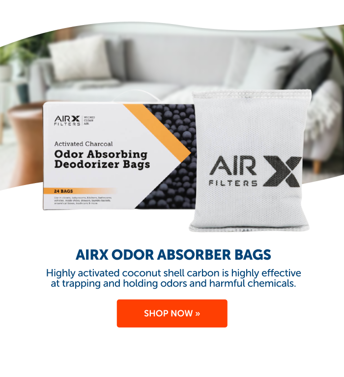 Highly activated coconut shell carbon is highly effective at trapping and holding odors. Click to shop our AIRx Odor Absorber Bags!